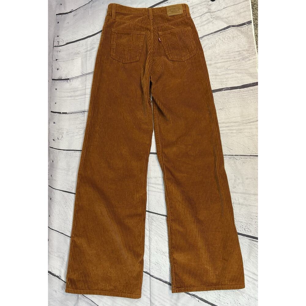 Levi’s Premium Ribcage Wide Leg Corduroy Pants Womens 28 High Rise Boho Hippie - Picture 2 of 8